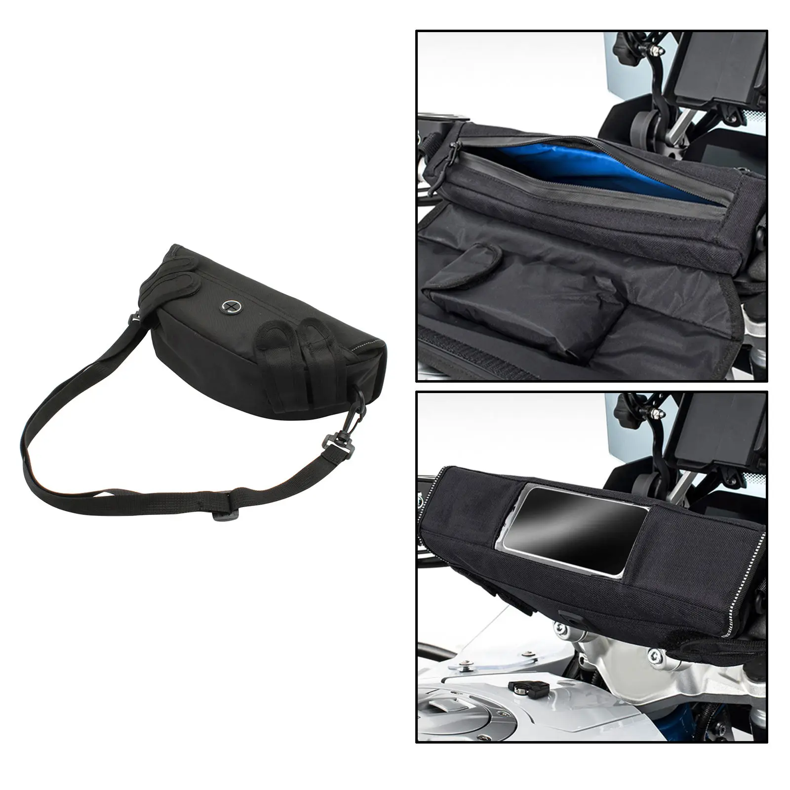 

Stylish Motorcycle Handlebar Travel Bag, Fits for Honda NC700X VFR1200X Dustproof Motorbike Replace Parts Accessories