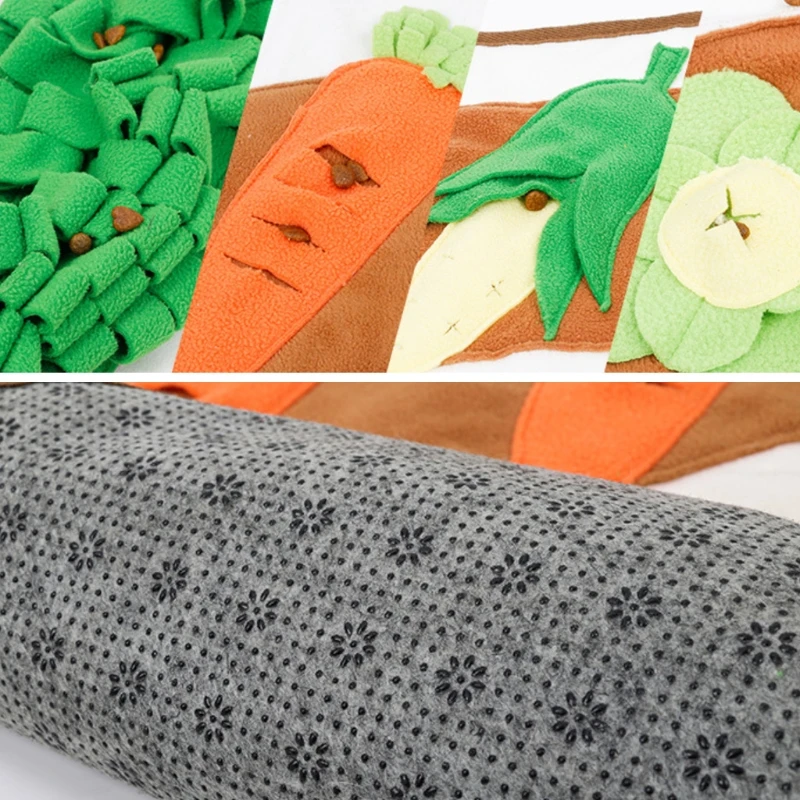 

Pet Dog Snuffle Mat Nose Smell Training Blanket Sniffing Pad Slow Feeding Bowl 72XF