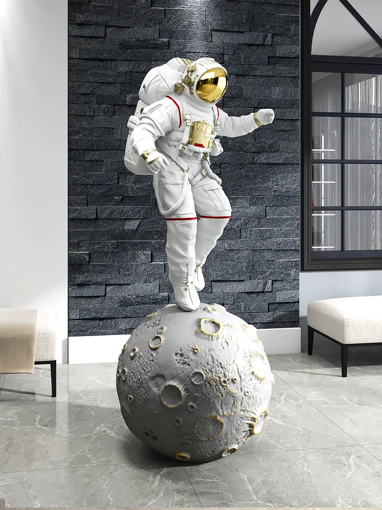 

TT Creative Astronaut Sculptured Ornaments Large Floor Shopping Mall Hotel Entrance Large Welcome Soft Decoration