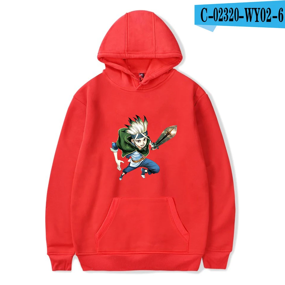 As shown Принт dr. stone Осенняя мужская модная толстовка с капюшоном популярная толстовка с капюшоном в стиле аниме для мужчин/женщин Удобная Повседневная Толстовка с капюшоном пуловер Горячая Распродажа - Цвет: As shown