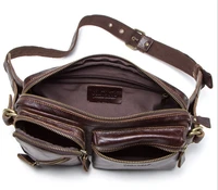 the first layer of cowhide multifunctional mens belt bag leather shoulder messenger bag