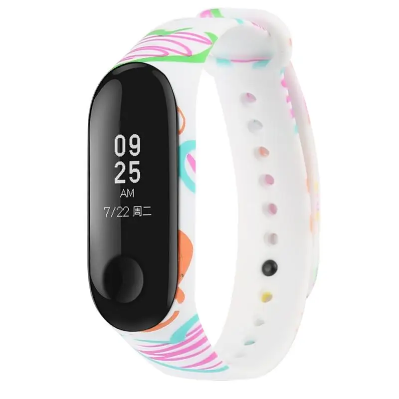 Силиконовый ремешок с цветочным принтом для Xiaomi Band 4 аксессуары mi band | Электроника