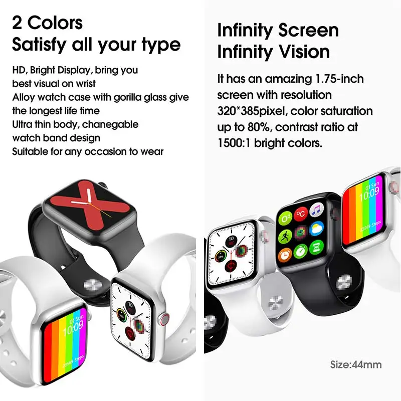 W46 Смарт часы с температурой тела пульсометром ЭКГ мониторинг водонепроницаемый