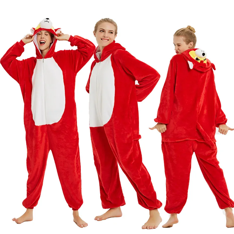 New Unicorn Pajama Winter Adults Women Animal Kigurumi Pajamas Sets Cartoon Nightie Stitch Shark Panda Flannel Sleepwear | Женская