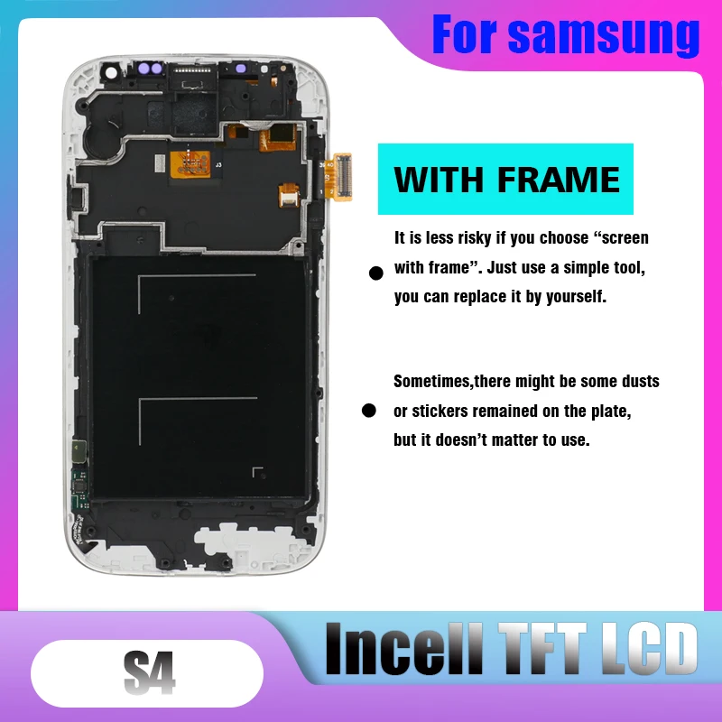 Для Samsung S4 I9505 LCD I9500 i9505 для i337 i9515 i959 ЖК экран с сенсорным дигитайзером в сборе 100%