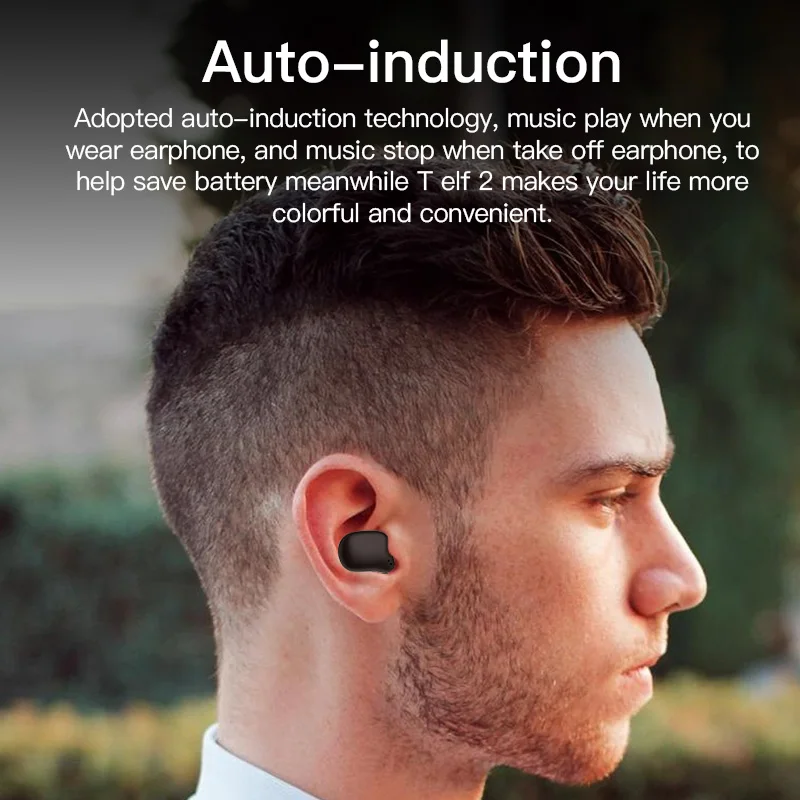 Bluedio wireless bluetooth earphone for phone T-elf 2 TWS stereo sport earbuds headset with charging box built-in microphone