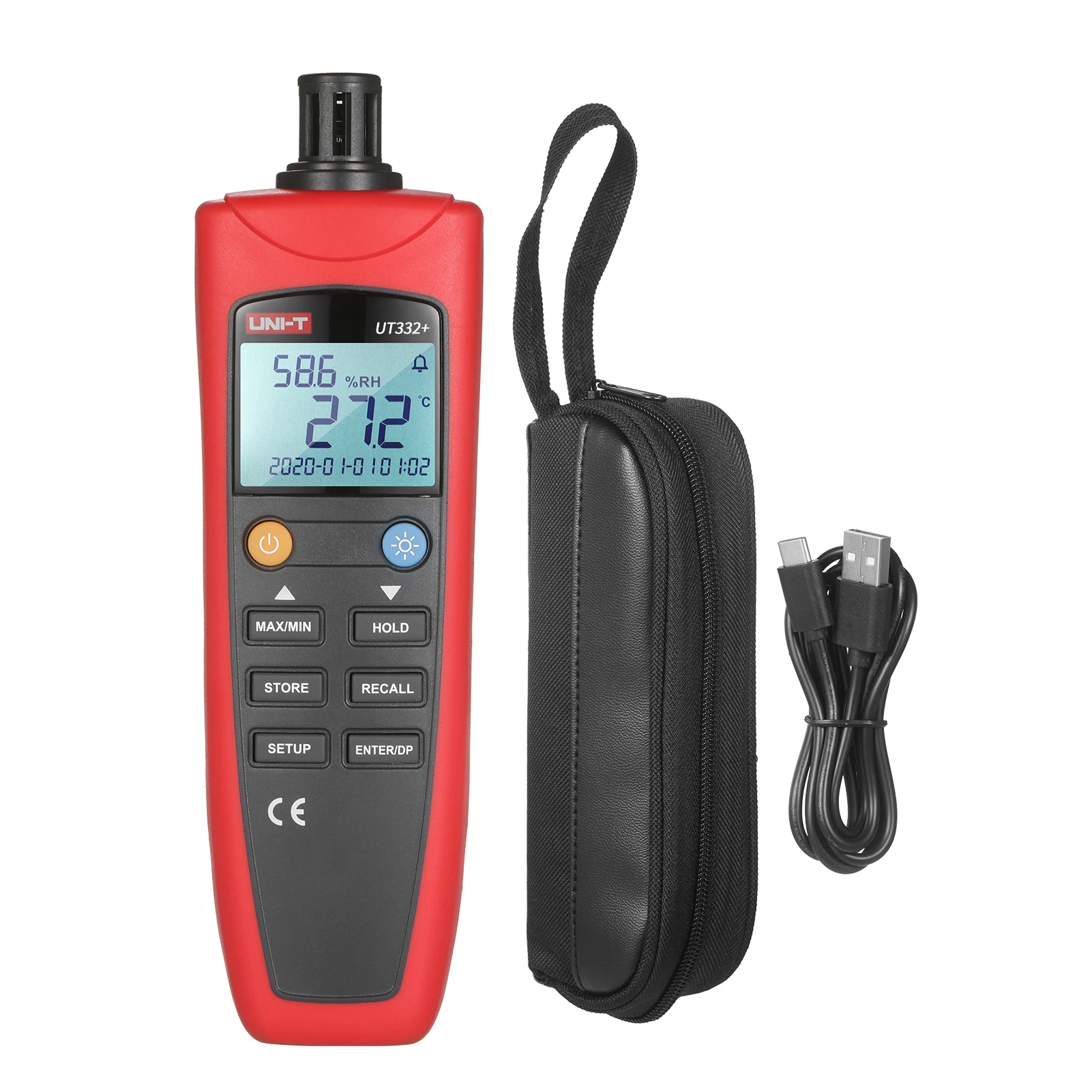 

Digital Temperature and Humidity Meter Psychrometer Thermometer Hygrometer with Dew Point LCD Backlight Display for Industry