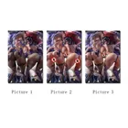 Домашний декор, плакат с принтом в скандинавском стиле, светящийся джинс, янтарь, кейя, Барбара, игровой плакат, искусство, шелковая Картина на холсте для гостиной-012