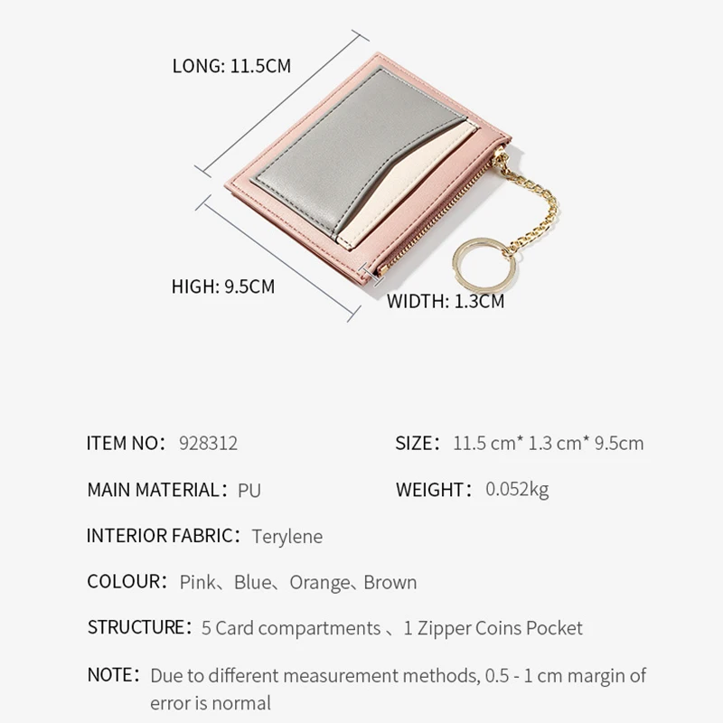 Женская модель модный многофункциональный мини кошелек с цепочкой и отделением