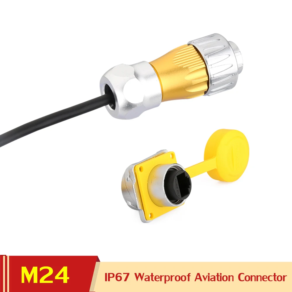 M24 UL CE 8 Pin 8P8C открытый RJ45 кабель Ethernet разъем пыленепроницаемый водонепроницаемая
