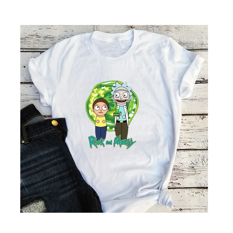 

2021 Summer Top Women Cartoon Kawaii Clothes Funny Movie T Shirt Women Summer Plus Size Round Neck Short Sleeve