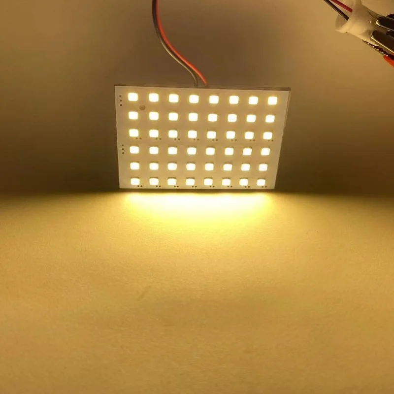 

Автомобильная светодиодная лампа для чтения с светильник щением ing 2835 48SMD, Бортовая лампа T10, светодиодный ная лампа BA9S с двойным острым носком на крыше, лампы для чтения, белый свет