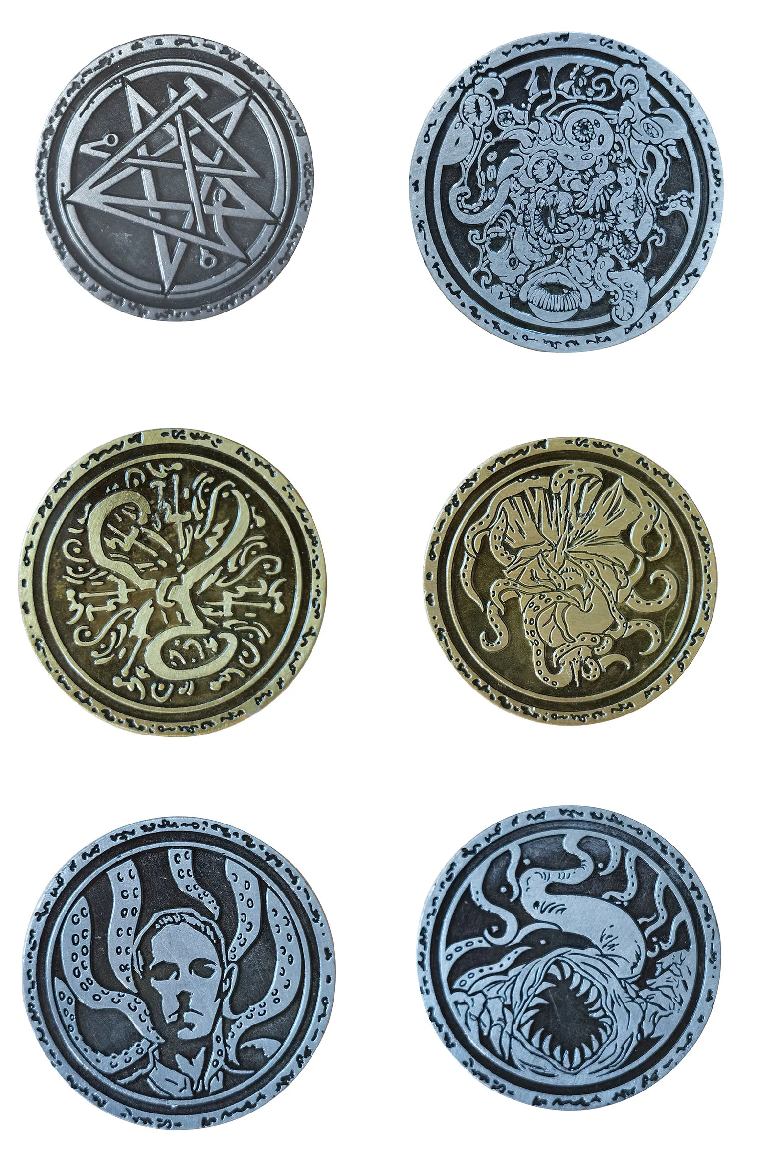 Металлические монеты Cthulhu Hastur Nyarlathotep Yog-Sothoth