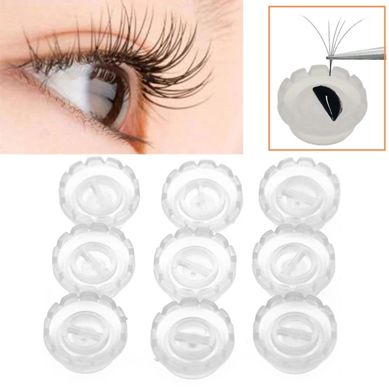 50 шт. индивидуальный держатель для клея ресниц Прививка быстросохнущая чашка