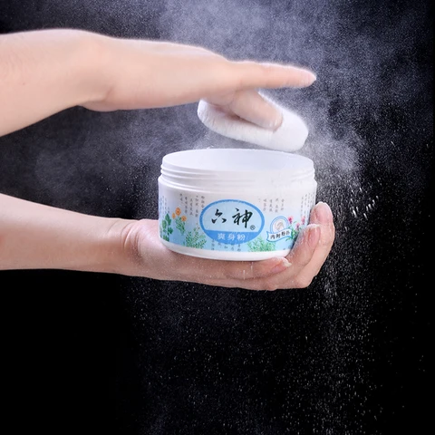 Liuschen Talcum Powder 150 г Тонер-порошок в коробке для снятия зуда, пота и сырости, пудра Ddult с мягким слоем - изображение