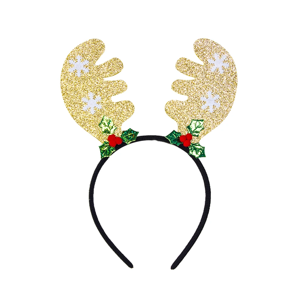 Рождественские повязки на голову с оленьими рогами рождественские обруч для