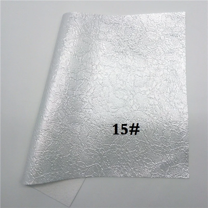 Glitterwishcome 21X29 см A4 размер винил для бантов кружево тиснение искусственная ткань, синтетическая искусственная кожа листы для бантов, GM608A - Цвет: 15