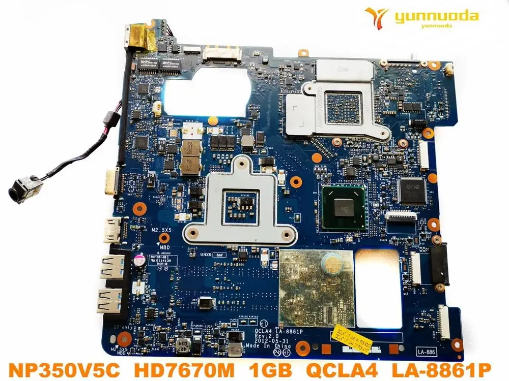 Оригинальное для Samsung NP350V5C Материнская плата ноутбука HD7670M 1 ГБ QCLA4 LA-8861P
