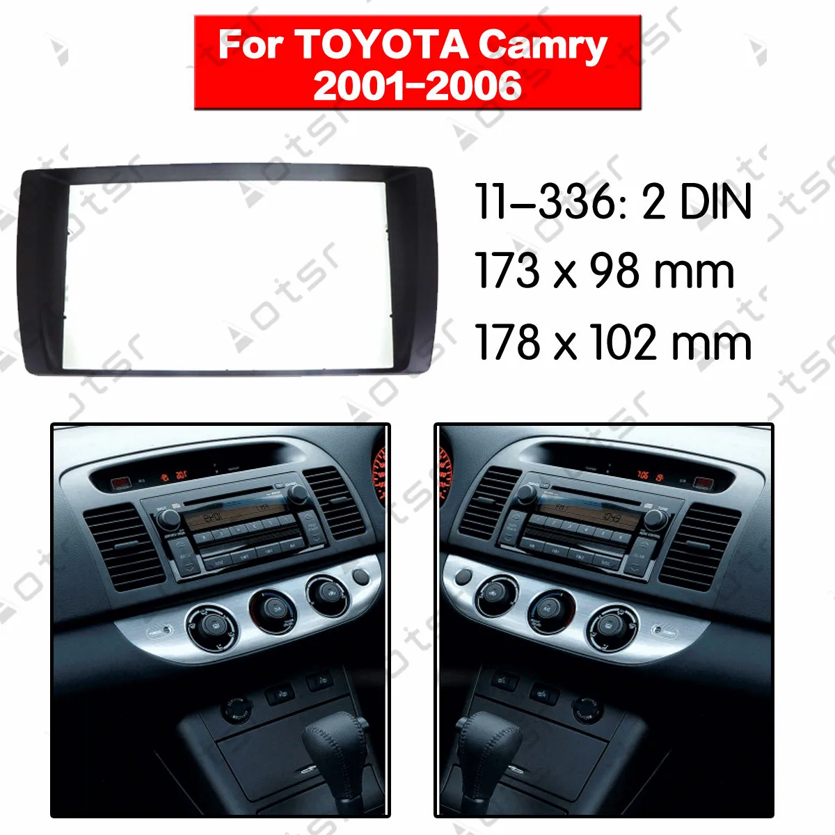 Автомобильный радиоприемник Fascia стереопанель пластина Surround для TOYOTA Camry 2001 2002 2003