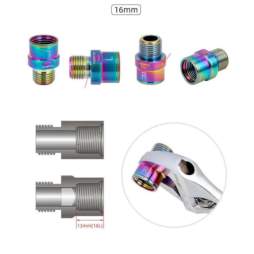 

Bicycle Pedal Spacers Extenders Adapters Kit For 9/16 In Threaded Pedals 16mm/20mm Cycling Pedal Extension Bolts Spacers Adapter