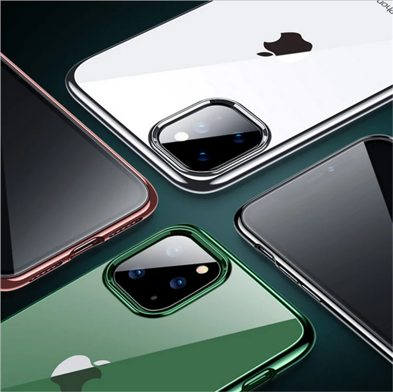 Для iPhone 11 чехол Ультратонкий резиновый покрытие из ТПУ для Pro Max силиконовый Fundas
