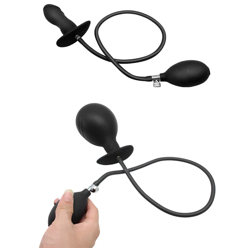 Надувная пробка исходящий анальный расширитель фаллоимитатор Силиконовый