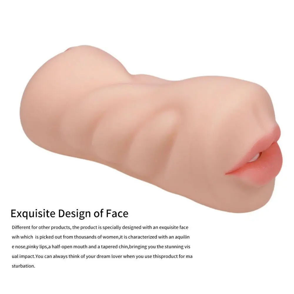 Реалистичная Вагина рот оральный силиконовый Мужской мастурбатор 3D Глубокая