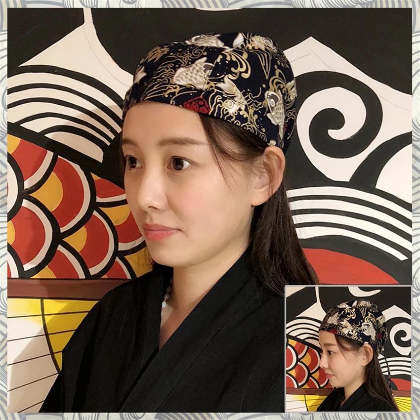 Кепка шеф повара для ресторана с принтом суши японский стиль рабочая одежда