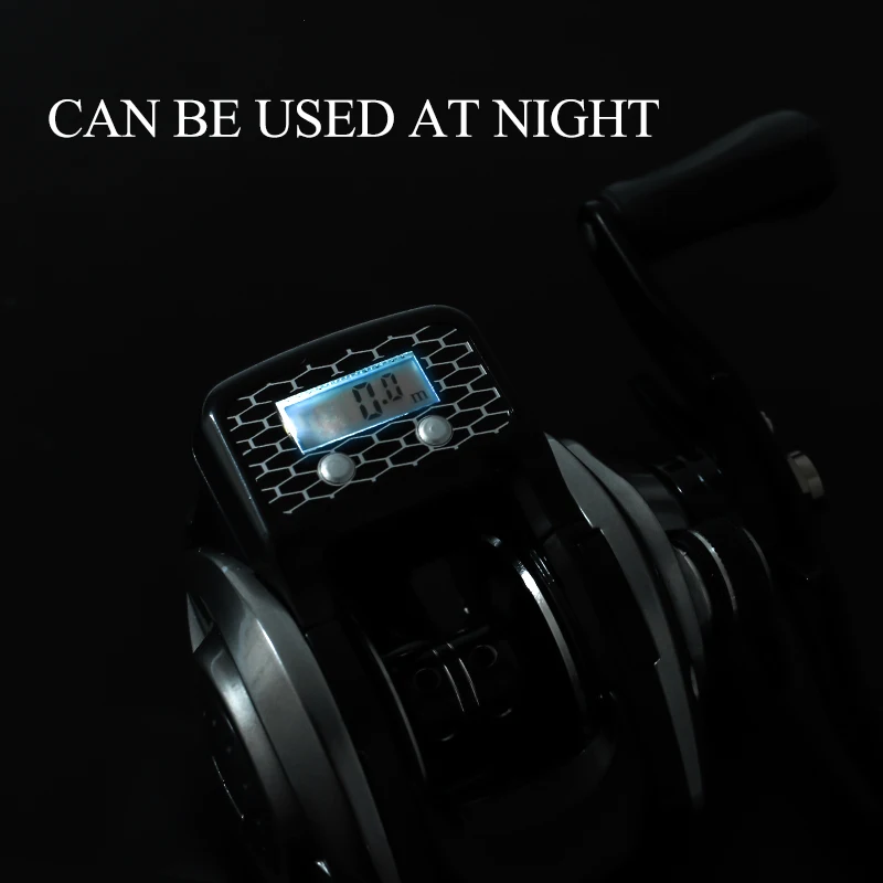 Fishing Reel with Digital Display 6.3:1 16+1BB Left/Right Hand Low Profile Line Counter Pesca High Quality