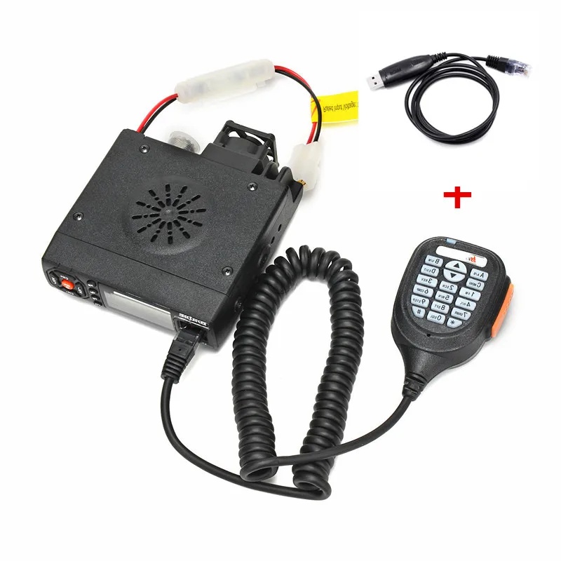 Walkie add USB Baojie BJ-218, дальность действия, мини автомобильный мобильный радиоприемопередатчик 25 Вт, двухдиапазонный VHF/UHF BJ218, автомобильный радиоприемник CB для грузовика - Цвет: Walkie add USB