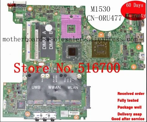 Материнская плата для ноутбука Dell XPS M1530 модель RU477 0RU477 554W101001 |