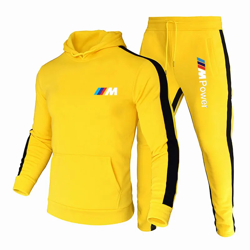 

New Men's Spring And Autumn Suit Hoodie + Pants Two Pieces Of Casual Sportswear Men's Sportswear Gym Clothing