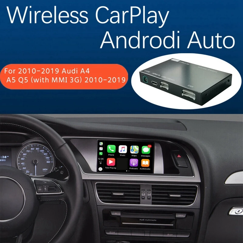 

Wireless Carplay Android Auto Interface Decoder For A4 A5 Q5 MMI 2010-2019 For Screen Update Apple Mirror Link