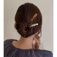 new korean style women elegant acetic acid shell acrylic hair sticks simple retro hair clips tortoise shell hair accessories