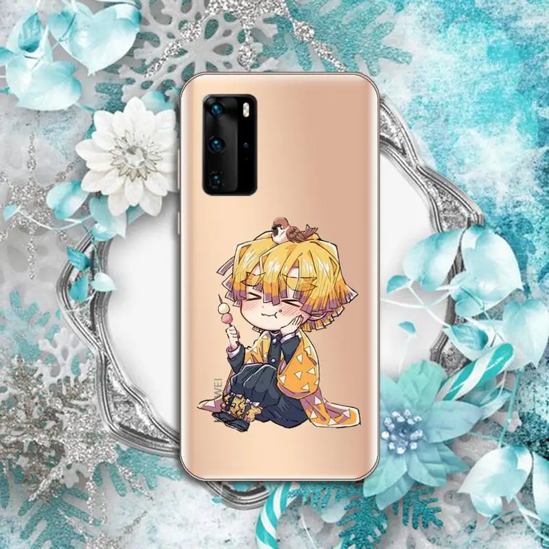 

Demon Slayer Agatsuma Zenitsu Phone Case Transparent for Huawei P honor 8 10i 20 30 40 smart 2019