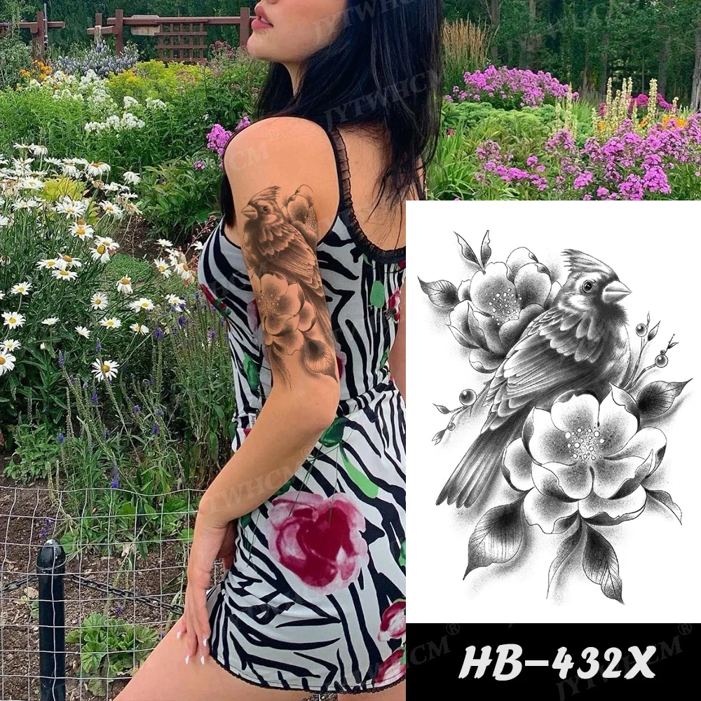 

Temporary Tattoos Waterproof Stickers Bird Jewelry Fake Sleeves Tanning Sticker Body Art Painting Arms Realistic Tattoo Sticker