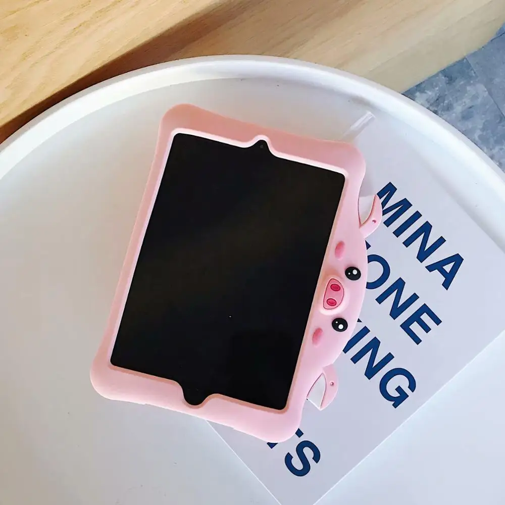 pink Чехол-подставка для планшета, для Ipad 10,2, retina, силикагель, силиконовый, мультяшный, детский, безопасный Чехол для Apple, Ipad 10,2 дюймов,, чехол+ ручка - Цвет: pink