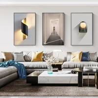 building stereoscopic space canvas painting art nordic posters and prints wall pictures for living room decoration frameless