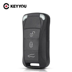 Запасной пульт дистанционного управления KEYYOU, чехол для автомобильных ключей с 3 кнопками для Porsche Cayenne 2010, 2009, 2008, 2003, 2004, 2005, 2006