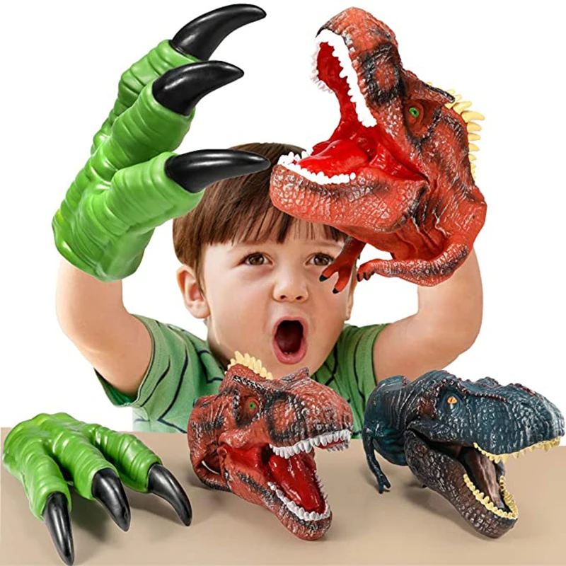 

Dinosaur Hand Puppet Soft Rubber Animal Head Gloves Kids Toy Parent-child Interactive Toys For Children Gift -40