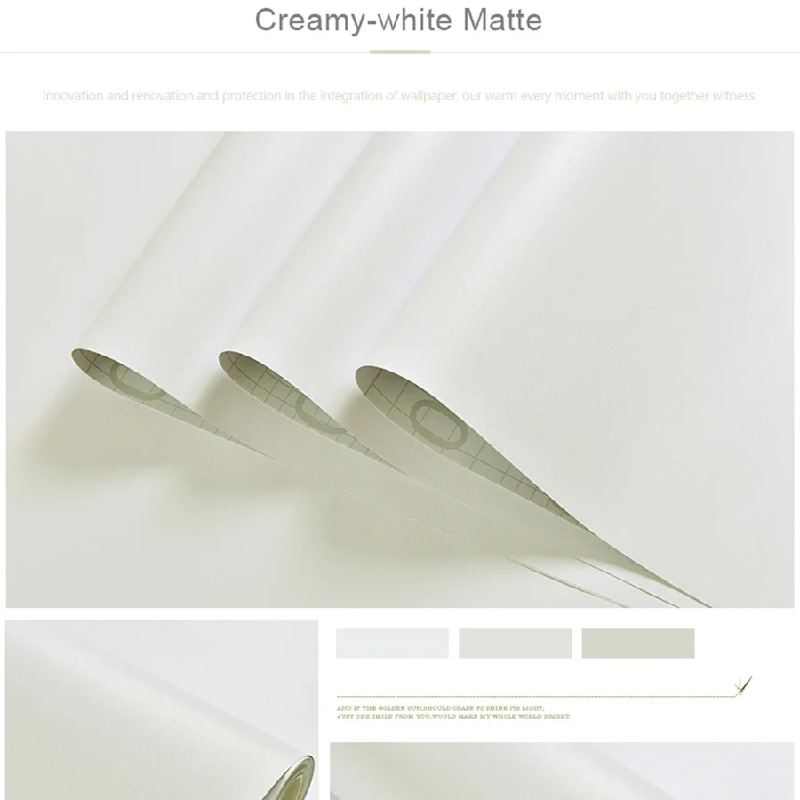 Matte creamy-white Водонепроницаемые, влажность-стойкие обои самоклеющиеся белые декоративные пленки Шкаф Дверь стол старая мебель ремонт наклейки на стену - Цвет: Matte creamy-white