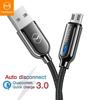 mcdodo micro usb cable 3a fast charging auto disconnec for samsung s7 xiaomi tablet android phone charger auto disconnect cord