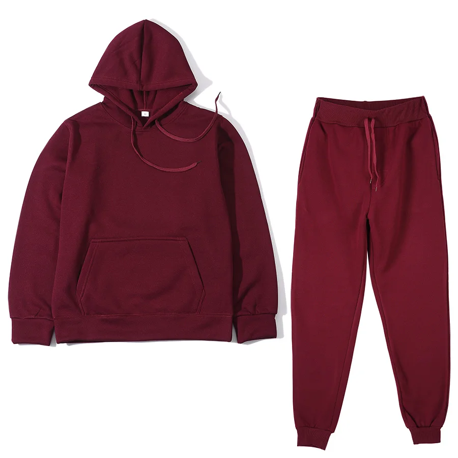 

2 p Oversized Tracksuit Women Suit Fleece Hoodies Casual Sports Set Sweatshirts Pullover Jogging Sweatpants Korean Fashion 2021