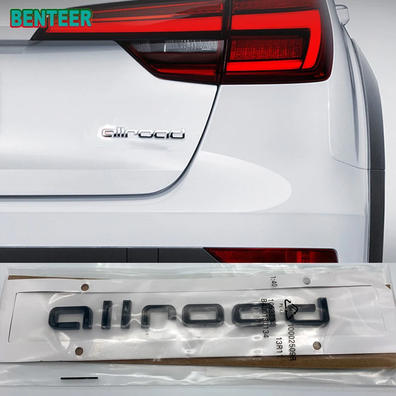 

Allroad Car Rear Badge sticker For Audi sline A4 B5 B6 B7 B8 A3 8P 8V 8L A5 A6 C6 C5 C7 A1 A7 A8 Q2 Q3 Q5 Q7 TT RS