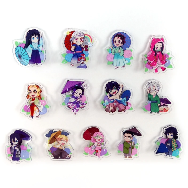 

Anime Demon Slayer: Kimetsu no Yaiba Cute Acrylic Bookmark Comic Figures Book Clips Decorative File Binder Creative Stationery