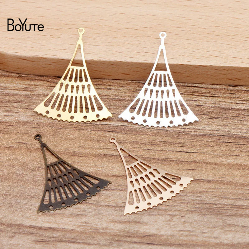 

BoYuTe (200 Pieces/Lot) 22*27MM Metal Brass Filigree Connector Charms Pendant Diy Hand Made Jewelry Materials Wholesale