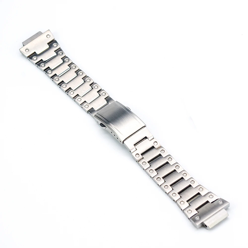 Silver Strap Серебряный набор обновления модификации ремешок для часов ободок/Чехол DW5600/5610 Металл 316L нержавеющая сталь Ремешок - Цвет ремешка: Silver Strap