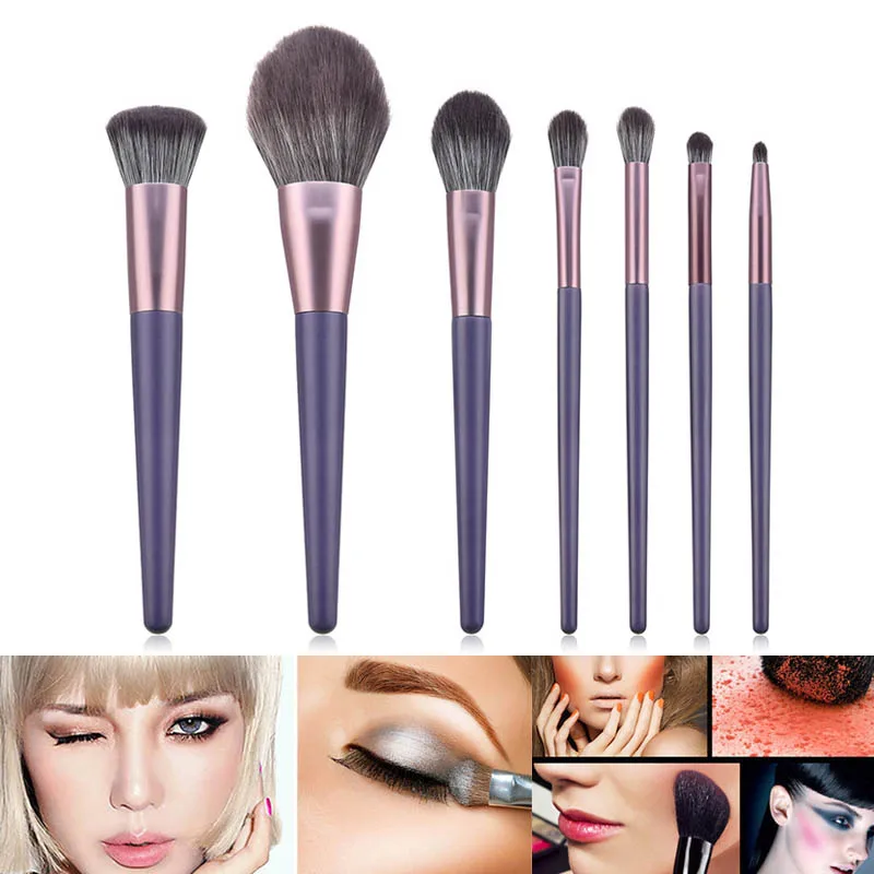 

Makeup Brushes Premium Synthetic Foundation Powder Concealers 7Pcs Brush Set Eye Shadows Makeup Brushes KG66
