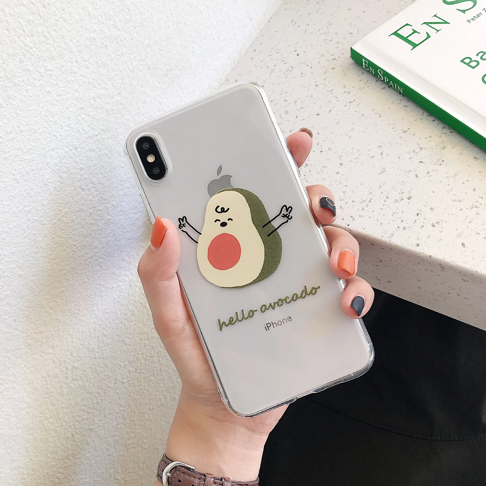 Transparent Cute Cartoon Fitted Case For iphone7 6 6s 8 Plus Fundas Apple iPhone Xr X XS Max 7 Phone Back Cover |