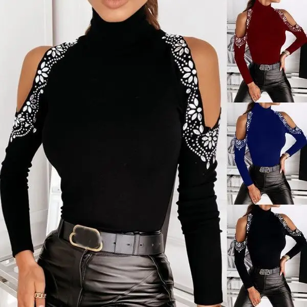 

2021 new women's solid color sexy fashion hot drill strapless bottoming shirt